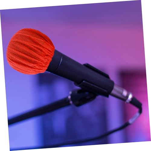 jojofuny 100pcs Disposable Microphone Covers Non Woven Protective Caps for Karaoke Recording Studio Speech Versatile Mic Cover Replacement for Various Occasions
