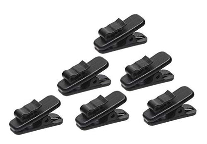 Mini Skater 1 Inch Length Small Earphone Wire Clips Headphone Mount Cable Clothing Clip Earbud Clip to Keep Earphone/Microphone Cord in Place for 1.5mm Wires Diameter Round Wire Earphones,4Pcs (Black)
