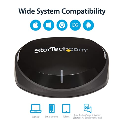 StarTech Bluetooth 5.0 Audio Receiver, NFC, 3.5mm RCA & Toslink, HiFi DAC | BT 5.0 stereo receiver, SPDIF optical out, For speakers PC or TV, Wireless bluetooth aux - style: Digital Toslink/SPDIF Optical Output