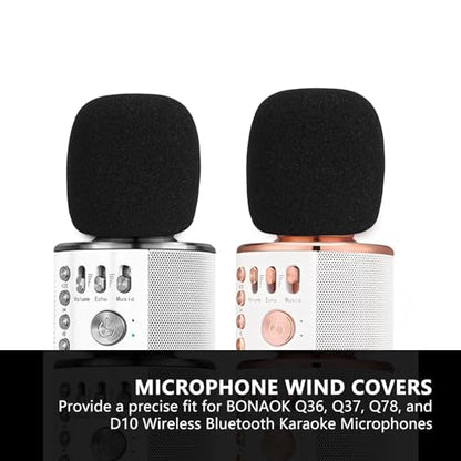 Musiin Microphone Foam Windscreen compatible with BONAOK Q36,Q37,Q78,D10 | wireless microphone cover