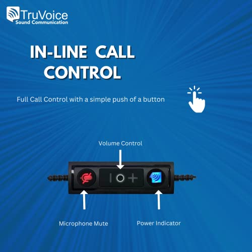 TruVoice HD-150 USB Proffesional Headset for The Office or Call Center – Works with All VoIP Phone Systems – Noise Canceling Microphone and HD Speakers - color: Double Ear