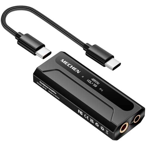 MECHEN AP10 USB DAC 동글 3.5mm/4.4mm HiFi Amp 밸런스 블랙 | ES9028Q2M+ES9603Q 칩셋, PCM384K/DSD256, 4.4mm 밸런스 522mW@32Ω, 3.5mm SE 111mW, SNR 120dB, 아이폰/안드로이드용 USB-C