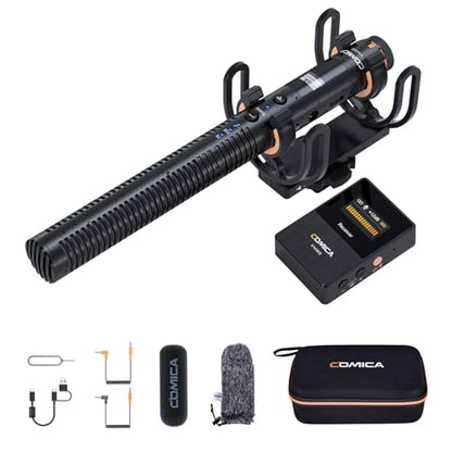 COMICA VM30 Wireless Shotgun Microphone with USB-C&3.5mm Output for Camera