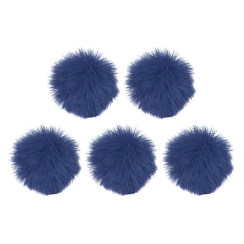MECCANIXITY Furry Microphone Windscreen 10mm x 55mm Mic Cover Windshield for Indoor Outdoor Microphone Blue 5 Pack - color: Blue
