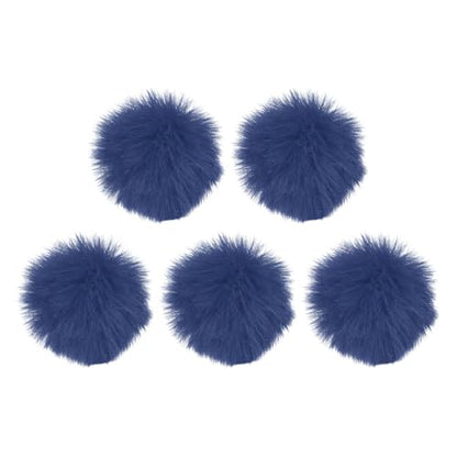MECCANIXITY Furry Microphone Windscreen 10mm x 55mm Mic Cover Windshield for Indoor Outdoor Microphone Blue 5 Pack - color: Blue