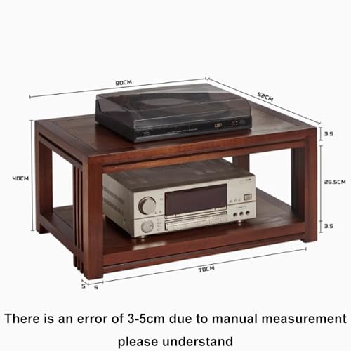 Small Shelf Stand, Storage Shelf Organizer, Audio Rack Stand, Rack Audio Tower Brown Stable Made of Solid Wood Without Installation 2 Sizes(2 Layer) - size: 2 layer