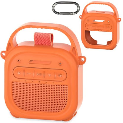 Silicone Cover Case for Bose SoundLink Micro 2 Bluetooth Speaker, Orange - color: Sunset Peach