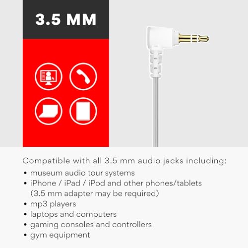 MEE audio M6 Single-Side Earbud, Left Side, 15" Cable, 3.5 mm Plug (Clear) | Extra-Short Cable, For 2-Way Radios, Speaker Mics & PTT Systems, One Wired Earphone, Moldable Earhook & Stereo-to-Mono - size: Left ear