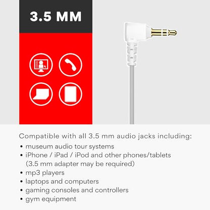 MEE audio M6 Single-Side Earbud, Left Side, 15" Cable, 3.5 mm Plug (Clear) | Extra-Short Cable, For 2-Way Radios, Speaker Mics & PTT Systems, One Wired Earphone, Moldable Earhook & Stereo-to-Mono - size: Left ear