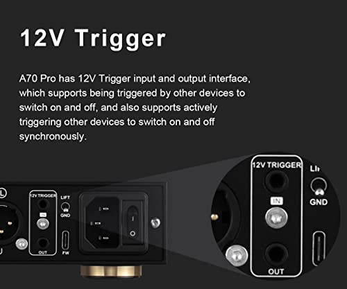 Topping A70 Pro Fully Balanced Headphone Amplifier 17000mW*2 Relay Volume Control Pre Amp with Remote Control(Black) - color: Black