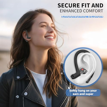 Anti-Slip Ear Hooks for Nothing Ear 3 Earbuds (2025), Comfortable Fit | Sports Anti-Loss | Soft Memory Titanium Alloy Ear Hooks Compatible for Nothing Ear (3) Wireless Earbuds with Lanyard (Black)