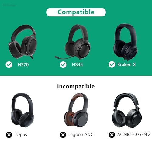 Geekria Shield Gaming Headset Case for Large-Sized Over-Ear Headphones, Replacement Hard Shell Travel Carrying Bag with Cable Storage, Compatible with Razer Kraken X, Corsair HS70, HS35