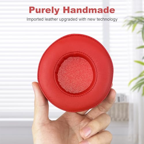 Alitutumao Replacement Earpads Ear Cushions Ear Cups Repair Parts Compatible with Beats by Dr Dre Pro/Detox Wireless Headphones Memory Foam Ear Pads (Red) - color: Red Earpads