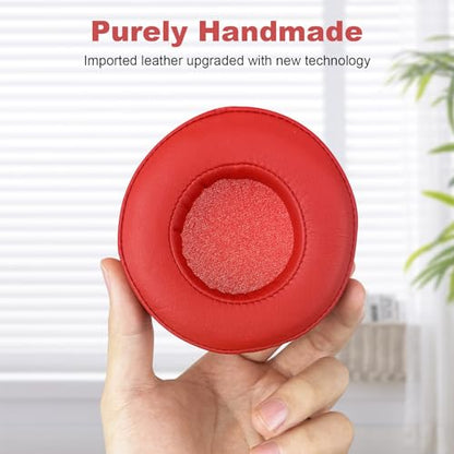 Alitutumao Replacement Earpads Ear Cushions Ear Cups Repair Parts Compatible with Beats by Dr Dre Pro/Detox Wireless Headphones Memory Foam Ear Pads (Red) - color: Red Earpads