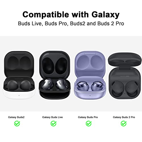 AIRSPO Silicone Case Compatible with Samsung Galaxy Buds 2 Pro/Galaxy Buds2/ Galaxy Buds Pro/Galaxy Buds Live Case (Burgundy) - color: Burgundy