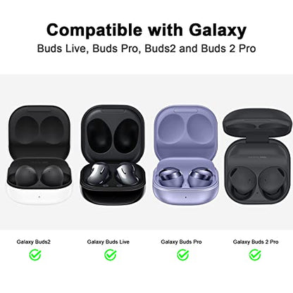 AIRSPO Silicone Case Compatible with Samsung Galaxy Buds 2 Pro/Galaxy Buds2/ Galaxy Buds Pro/Galaxy Buds Live Case (Burgundy) - color: Burgundy