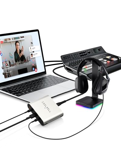 Portable Audio Interface 24bit/192kHz, Dual Gain Knob, USB C Interface | 24bit/192kHz sampling rate, Hi-Fi audio quality, Dual gain dial, Compatible with mixer/sound card for podcaster and creator - color: Silver
