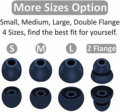 16pcs Navy Ear Tips Ear Buds Ear Gels Replacement for Beat s by dr dre Powerbeats Pro, JNSA Eartips Earbuds Eargels Compatible with Powerbeats Pro/Beat s X, SML and Double Flange, Navy - color: Navy