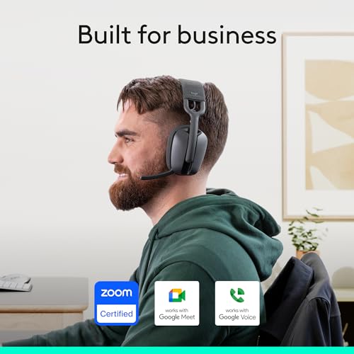 Logitech Zone Vibe Wireless Bluetooth Headphones Noise Canceling Mic | Bluetooth, USB-A, USB-C, for Microsoft Teams, Mac/PC - size: One Size, style: Teams (with dongle)