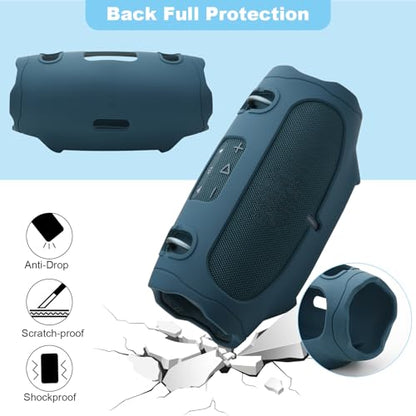 Silicone Case Cover for JBL Xtreme 4 - Portable Speaker, Travel Carrying Protective Cover for Xtreme 4 (Blue) - color: Blue
