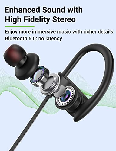 Bluetooth 5.3 Headphones, Wireless Sports In-Ear Earbuds IPX7 Waterproof