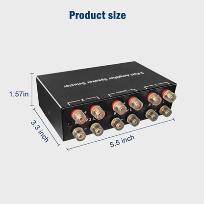 2 Way Bidirectional Amplifier Speaker Selector, 2(1)-in-1(2)-Out Amplifier Speaker Switcher, AMP A/B Switch Splitter 2-Port Loudspeaker Control Combiner Box - color: AMP switch 1*2-2*1