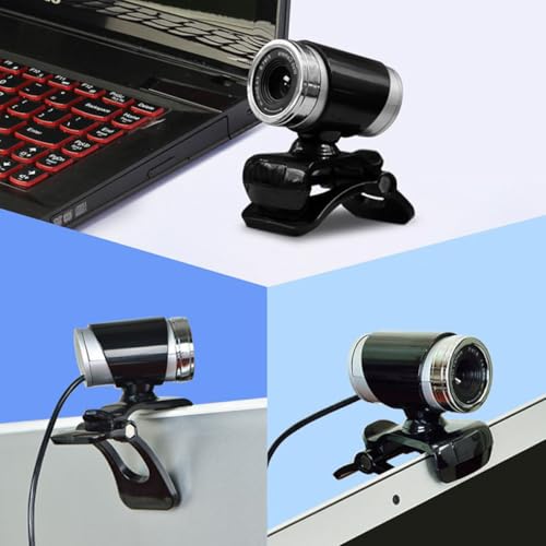 NOLITOY USB 720P Webcam with Microphone and Clip, Black Plastic Camera | Built in Noise Reduction, 30FPS Video, USB 2.0 Connection, for Teleconference and Photo Use