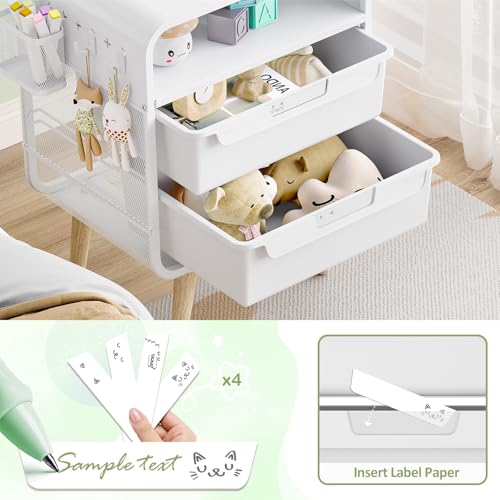 SYKIARIOL Kids Nightstand, Bedside Table, White Side Table - color: White