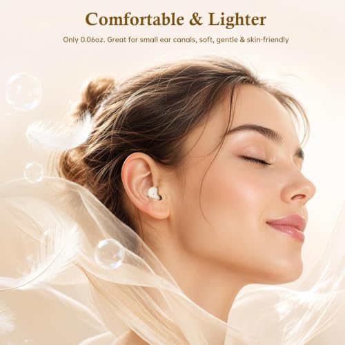 Xmenha Extra Small Invisible Mini Earbuds Wireless Bluetooth Small Invisible Ear Buds for Sleeping Smallest Headphones Tiny Micro Hidden Discreet Earbuds for Work - color: Nude