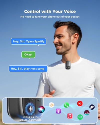 SUPERONE 2026 Upgrade Wearable Bluetooth Speaker with Voice Assistant & Mic | IPX7 Waterproof Clip-on Portable Speaker, TWS Pairing, Up to 30H of Play, Supports Siri/Google/Alexa - style: 1 Item & Voice Assistant Function