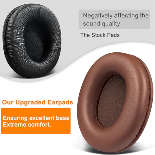 SOULWIT Replacement Earpads for Sony MDR-7506 MDR-V6 MDR-V7 MDR-CD900ST Monitor Headphones, Ear Pads Cushions with Softer Protein Leather, High-Density Foam - Coffee - color: Coffee