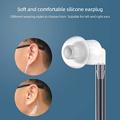 Retevis Walkie Talkie Earpiece, for RT22/RT68/RT21/H777/RT19/RT15 | Acoustic Tube, Coil, Compatible with Pxton, Baofeng, Kenwood 2 Way Radio, Security Walkie Talkie Headset(6 Pack)