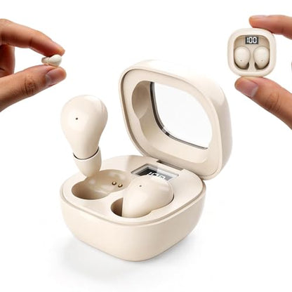 Xmenha Mini Invisible Sleep Ear Buds Earbuds Sleeping Headphones for Side Sleepers, Comfortable Smallest Sleeping Earbuds Small Ear Bud No Low Battery Reminder, Ultra-Low Volume, Anti-Touch Protection - color: Skin