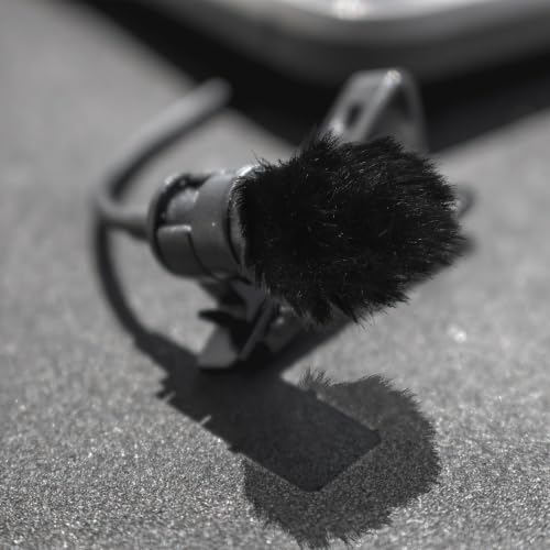 DECHOUS 2 Pcs Microphone Furry Windscreen Muff Black Fabric Mic Covers for Microphone Protection and Easy Installation, for Outdoor Interviews and Recordings