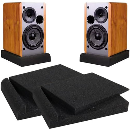 Studio Monitor Isolation Pads, 4 Inch Speaker Acoustic Foam High-Density Adjustable Angled Sound Isolation Pads Musical Instruments..