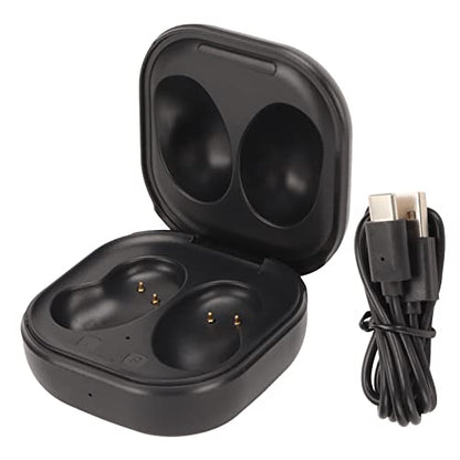 Wireless Earbuds Charging Case, Replacement Charger Dock with 3.3ft USB-C Cable and 600mAh Battery, for Compatible Wireless Earbuds, Black