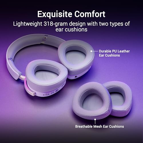 ASUS ROG Delta II Wireless Gaming Headset with Detachable Mic – Tri-Mode (BT, 2.4GHz, 3.5mm), 50mm Titanium-Plated Drivers, 110Hr Battery, Lightweight, for PC, PS5, PS4, Xbox, Switch, Mobile - White - color: White