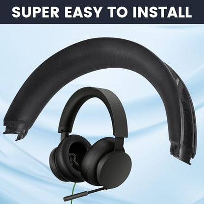 Lukvcoe Replacement Headband Pad Kit for Microsoft Xbox Wireless/Wired, Xbox Wireless (2024 Version), Xbox Stereo 20th Anniversary Special Edition Headset, Easy DIY Installation (Black) - color: Black