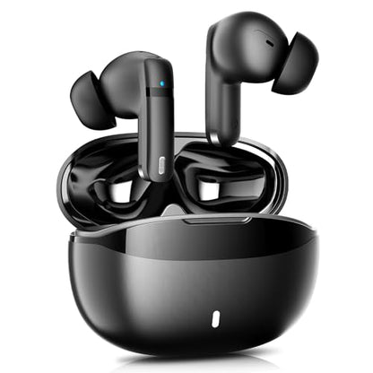 Wireless Earbuds, 100H Bluetooth 5.4 Headphones, ENC+ ANC Noise Cancelling Touch Control True Wireless Bluetooth Ear Buds,Stereo Deep Bass Bluetooth Headset for Sports/Workout/Gym (Black) - color: Black