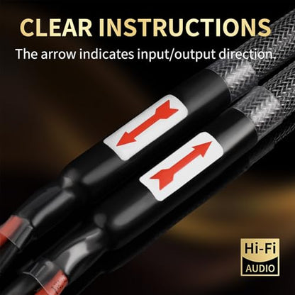 13 AWG Speaker Cable with Banana Plugs for Audiophile 6.56ft | 6N OFC Core, 24K Gold-Plated Plugs, Speaker Wire with Connectors for Amplifiers, AV Receivers, and Home Theater - size: 6N 6.56ft/2m