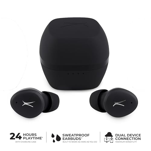 Altec Lansing - Wireless Sport Earbuds, Waterproof, Bluetooth - color: Black