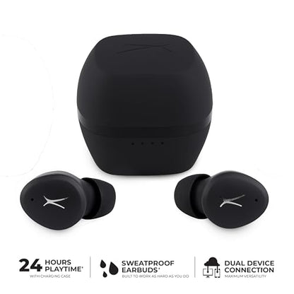 Altec Lansing - Wireless Sport Earbuds, Waterproof, Bluetooth - color: Black