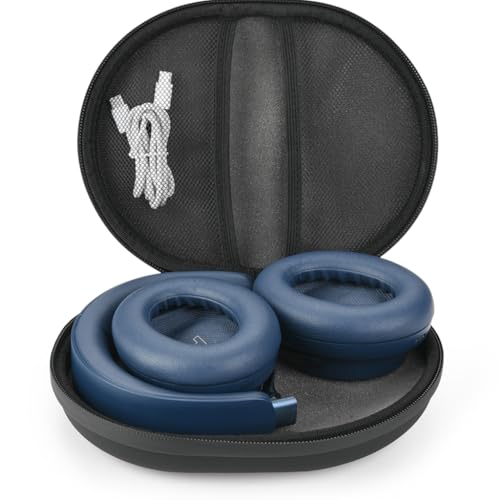 Universal Hard Shell Storage Case for Medium Small Over Ear Headphones Black