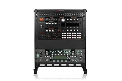 Gator Frameworks Angled Metal Desktop Rack Stand with Non-Slip Rubber Feet, 12U Rack Space (GFW-DESKTOPRK-12U) - size: 12 Rack Space