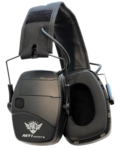 Cadre Low-Profile Electronic Sound Amplification Slim Safety Earmuff, For Range, Mowing, Construction, Work Shops, NRR 22dB
