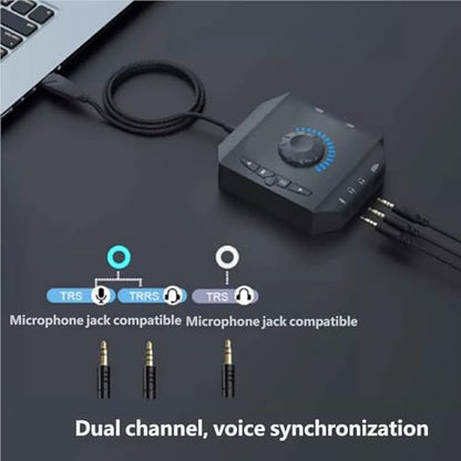 USB Sound Card External Sound Adapter with Headphone Mics for Simultaneous Use on Laptop Gaming Card - color: Or