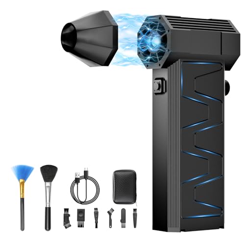 Electric Air Duster – 180000 RPM Compressed Air Blower for Keyboard, PC, Electronics – Reusable Cordless Dust Cleaner with USB-C Fast Charging