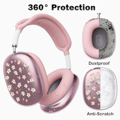 for AirPods Max Headphones Flower Ear Covers for AirPods Max 2 - color: Flower A/Pink