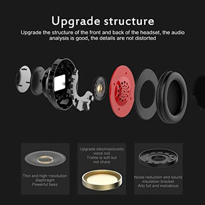 LED Bluetooth Over Ear Headphones, Foldable Wireless Headset with Mic Red | 40mm Driver, Wired & Wireless Dual Mode, Colorful Rhythm LED Lights, Lightweight Comfort Fit, for Adults Home Travel Gift - color: Red Black