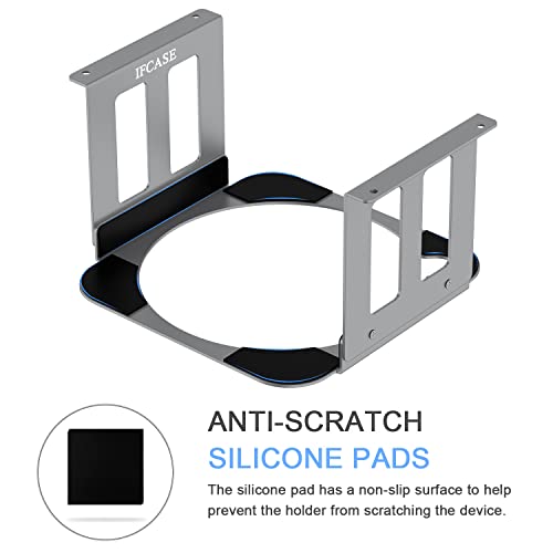 IFCASE Aluminum Under Desk Mount for Mac Studio M4 M3 M2 M1 Max, Ultra with Anti-Scratch Pad (Silver) - color: Silver